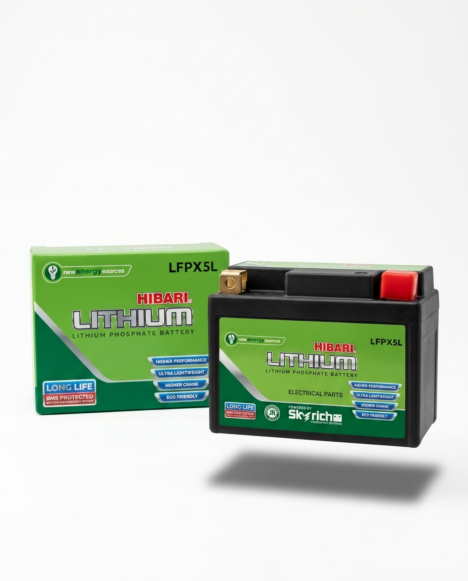 BATERIA LITIO YB4L-B/YB5L-BS/YTX5 HIBARI - Imagen 2