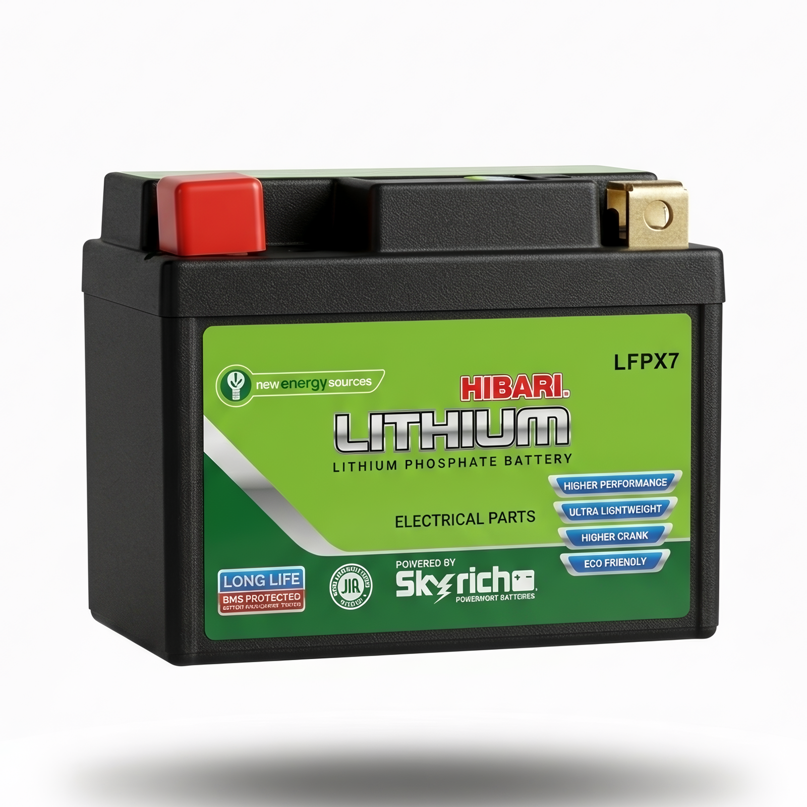 BATERIA LITIO YB7-A/YB7B BS/12N7-HIBARI - Imagen 2